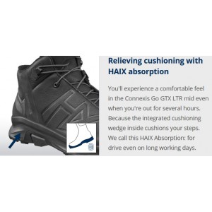 Ботинки мембранные HAIX CONNEXIS Go GTX LTR mid | цвет Черный | арт.: 350002